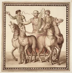 Ms Gen 1496 Plaat CXXII Gladiatoren en strijdwagen, 1674